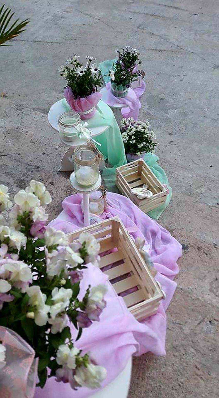 Στολισμός βάπτισης με θέμα Λουλούδια