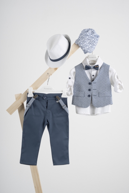 Βαπτιστικό κοστούμι Piccolino Pablo σε χρώμα Cobalt AG25S77