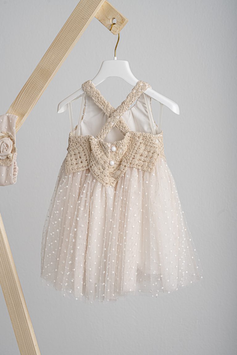 Βαπτιστικό φόρεμα Piccolino Thea Beige DR25S153 2τμχ