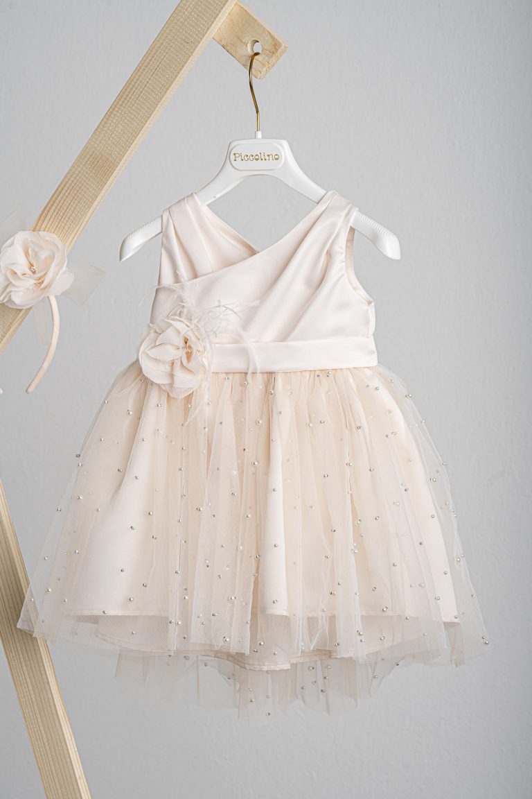 Βαπτιστικό φόρεμα Piccolino Zoe Peach DR25S154 2τμχ