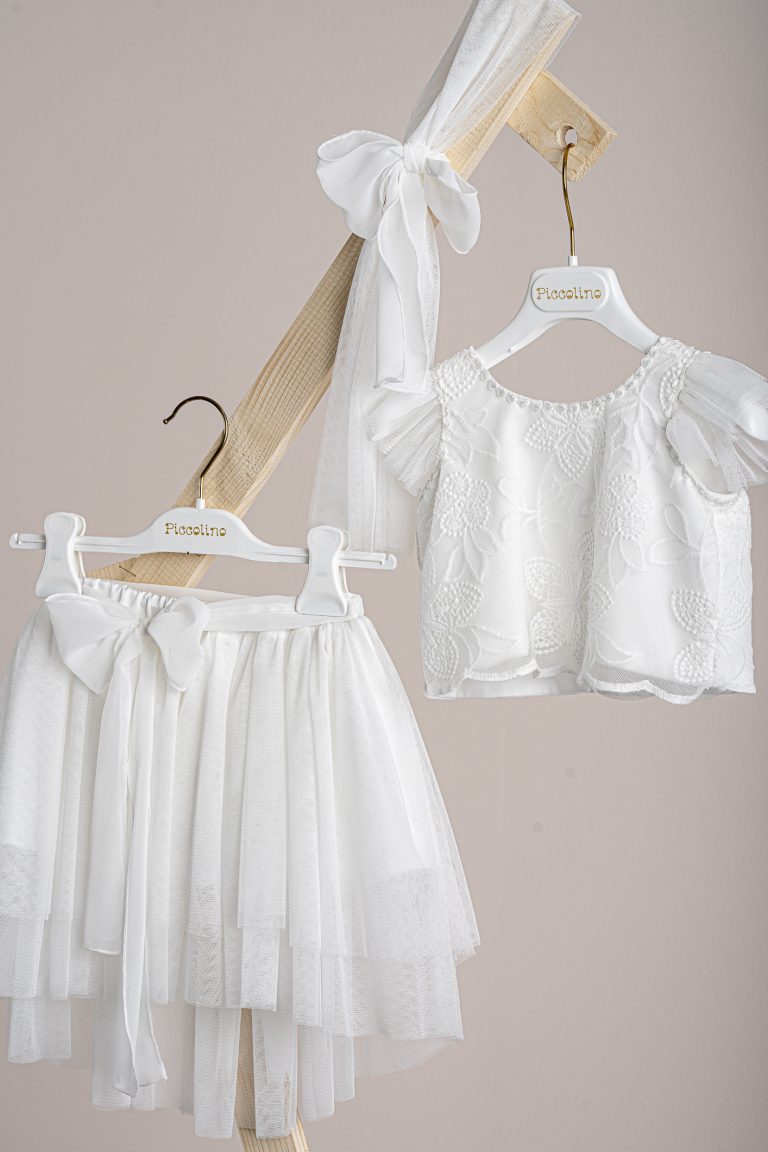 Βαπτιστικό φόρεμα Piccolino Isabelle Ivory DR25S157 2τμχ