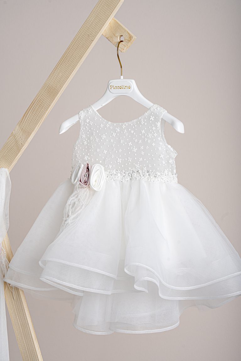Βαπτιστικό φόρεμα Piccolino Samantha Ivory DR25S159 2τμχ