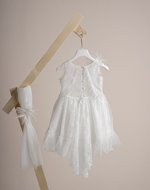 Βαπτιστικό φόρεμα Piccolino Silvia Ivory DR25S165 2τμχ