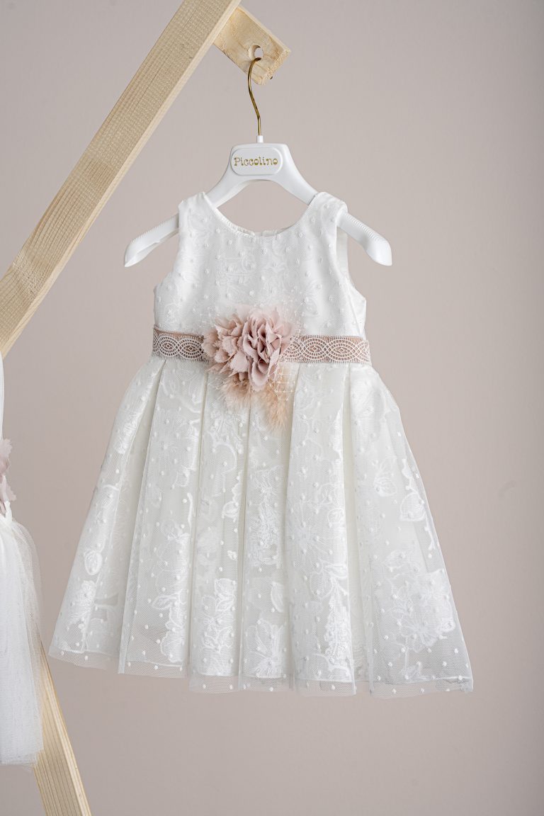 Βαπτιστικό φόρεμα Piccolino Marilita Ivory DR25S169 2τμχ
