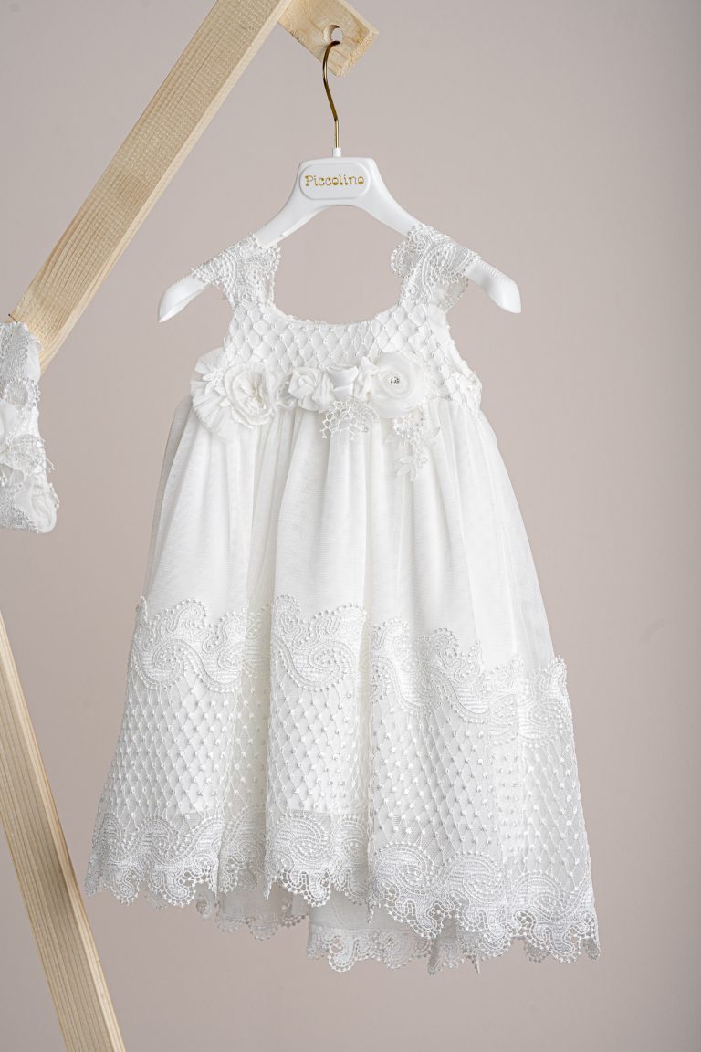 Βαπτιστικό φόρεμα Piccolino Lora Ivory DR25S171 2τμχ