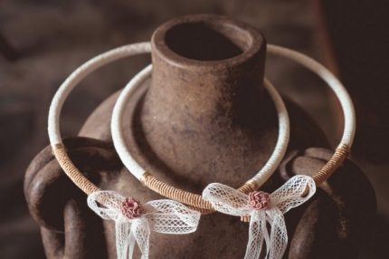 Στέφανα σειρά boho με μεταξωτά σχοινιά Γ29