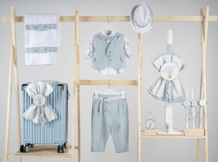 Πακέτο βάπτισης για αγόρι Piccolino Αερόστατο Emanuel ciele 5τμχ