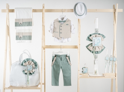 Πακέτο βάπτισης για αγόρι Piccolino Gustavo mint Δεινόσαυρος 5τμχ