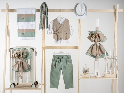 Πακέτο βάπτισης για αγόρι Piccolino Jose mint 5τμχ